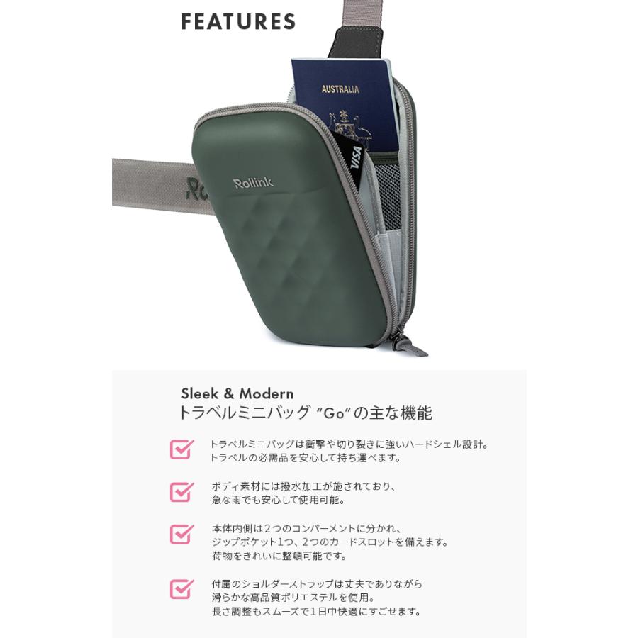 最大51% 12/28限定 ローリンク ボディバッグ ワンショルダーバッグ メンズ レディース ブランド 軽量 縦型 旅行 防犯 トラベルバッグ Rollink GO 在庫限り | Rollink | 08