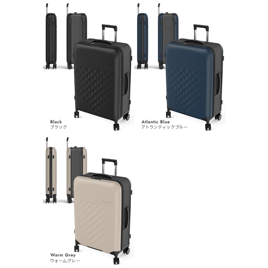 ローリンク スーツケース 100L キャリーケース 折りたたみ ウォームグレー Rollink ローリンク スーツケース 100L LLサイズ 4輪タイプ 大型 大