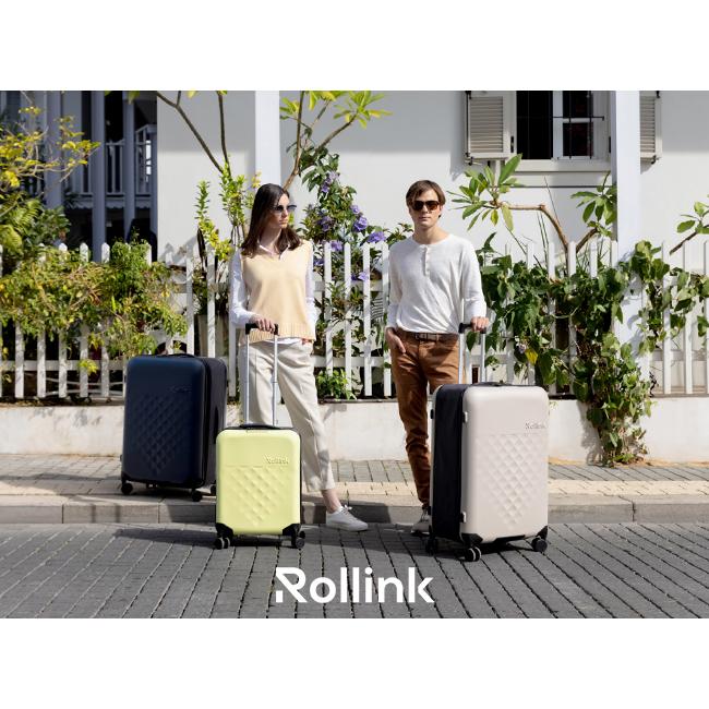 【新品同様】Rollink スリムスーツケース ベージュ Rollink ローリンク スーツケース 機内持ち込み 40L Sサイズ 4輪