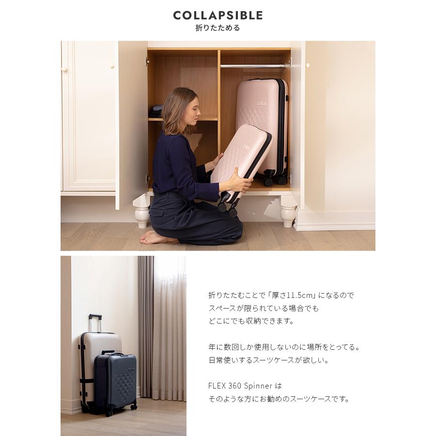 Rollink ローリンク 折り畳み式スーツケース 40L 機内持ち込みOK スーツケース Rollink/ローリンク FLEX 折り畳み4輪キャリー