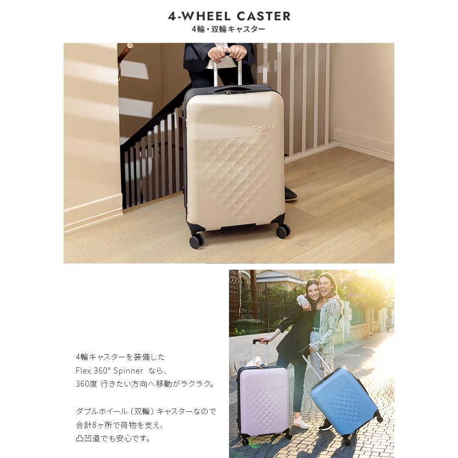 最大44% 5/30から ローリンク スーツケース Lサイズ 80L 4輪タイプ 折りたたみ 拡張 薄マチ コンパクト スリム Rollink Flex 360° Spinner 在庫限りの画像