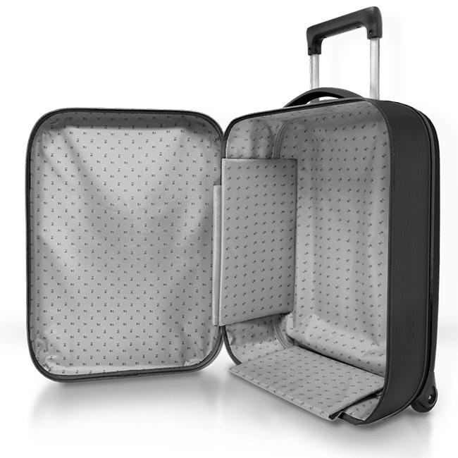 Rollink Flex折りたたみ　40L スーツケース ウォームグレー entre square｜ROLLINK/FLEX フォーダブル スーツケース 40L