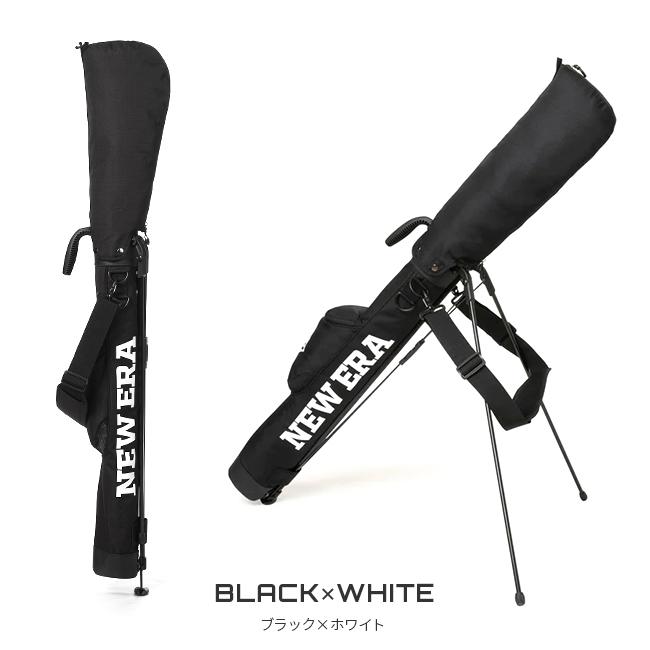 ニューエラスタンド付きカートゴルフバッグ 黒 NEW ERA ニューエラ GOLF スタンドキャディバッグ : GDOゴルフ