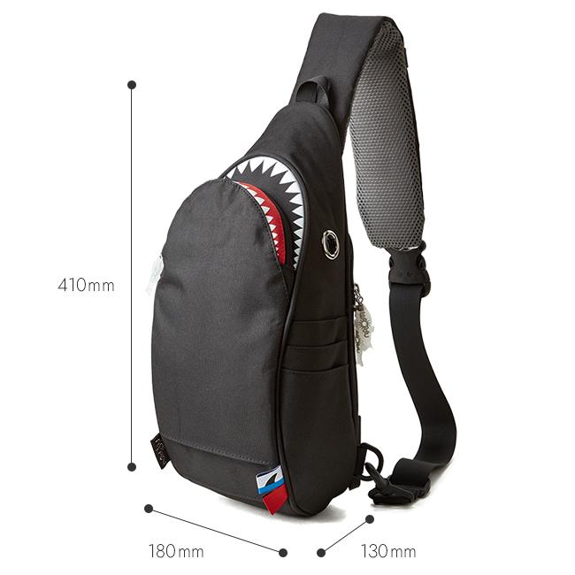 最大50% 9/3限定 モーンクリエイションズ シャーク スリングバッグ サメバッグ ワンショルダー 5L MORN CREATIONS SK-129 | ブランド登録なし | 08