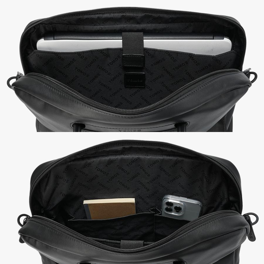 最大42% 9/15限定 1年保証 トモエ スリム ヘルメットバッグ 2WAY 手提げ ショルダー  B4 本革 TOMOE SLIM HBS | TOMOE | 11