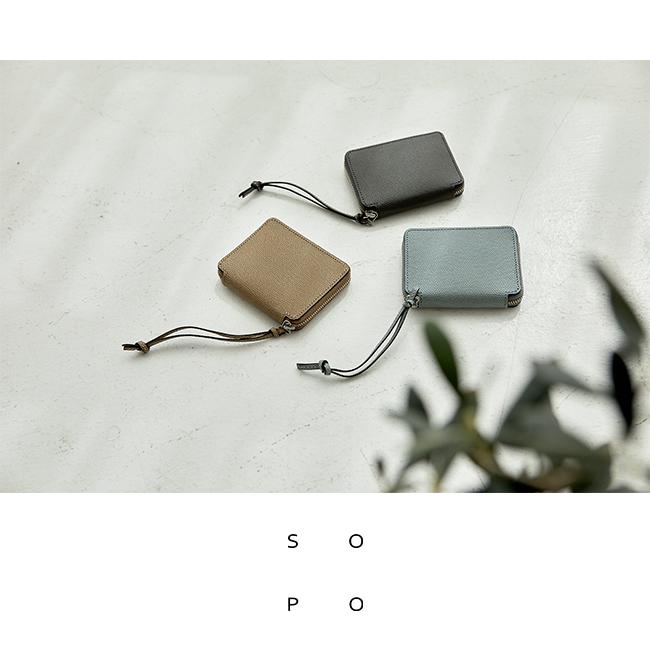 SOPO ソポ 財布 二つ折り財布 ミニ財布 ミニウォレット メンズ レディース ブランド レザー 本革 ボックス型小銭入れ box型 小さめ SO36 | SOPO（ファッション） | 05