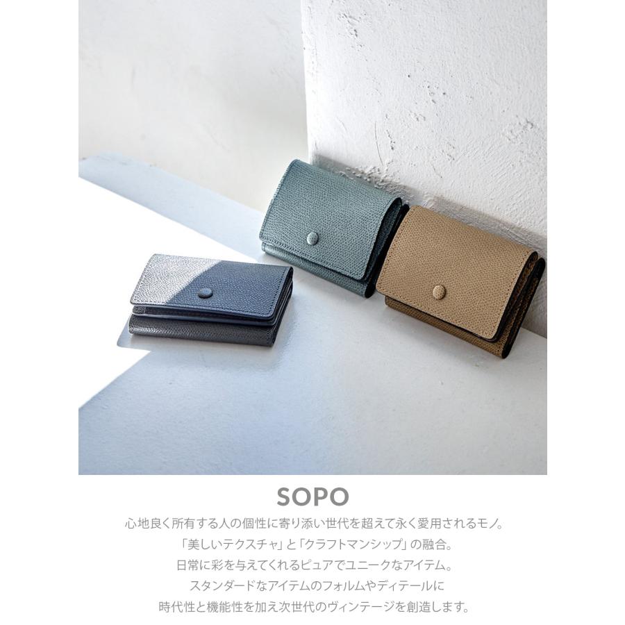 最大46% 2/19限定 ソポ トライフォールドウォレット 財布 三つ折り財布 ミニ財布 ミニウォレット 本革 SOPO TRIFOLD WALLET SO37 | SOPO（ファッション） | 05