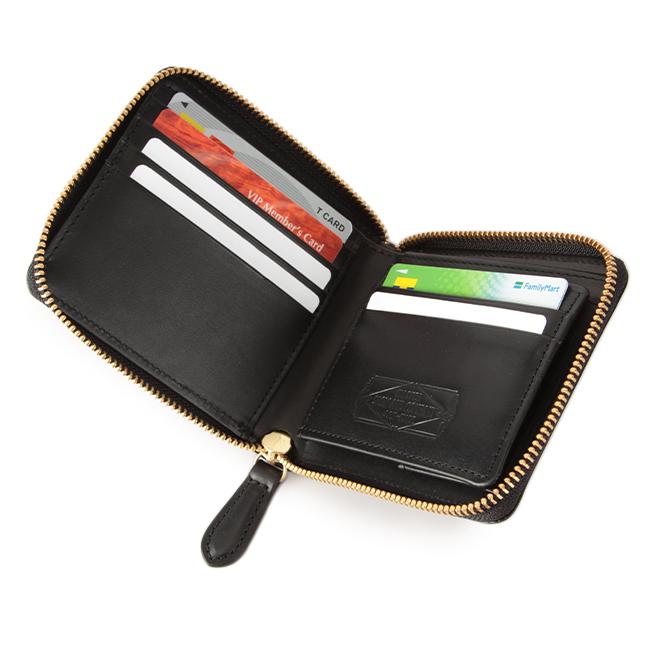 スロウ 二つ折り財布 箱付き レザー ブラック レッド ファスナー SLOW（スロウ） 最大51% 12/26限定 財布 二つ折り財布 box型小銭入れ