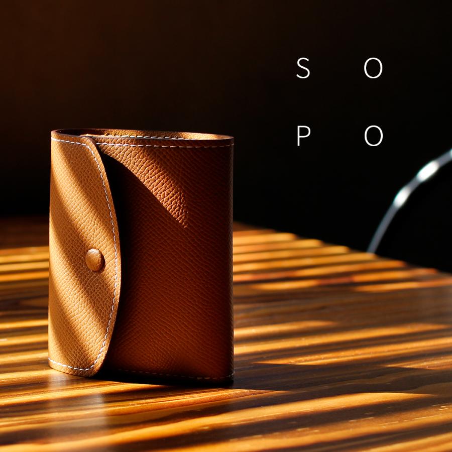 最大46% 2/19限定 ソポ ワープロラックス 三つ折り財布 BOX 小銭入れ 本革 カーフレザー 日本製 SOPO SO71 | SOPO（ファッション） | 03