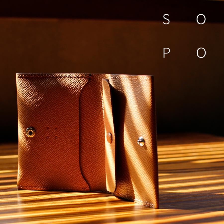 最大51% 4/26限定 ソポ ワープロラックス カードケース 名刺入れ 小銭入れ付き 本革 カーフレザー 日本製 SOPO SO72 | SOPO（ファッション） | 03