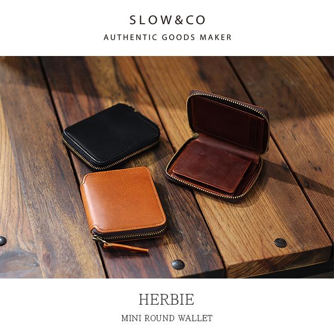 SLOW レザー 二つ折り財布 ブラウン スロウ SLOW SLOW スロウ 財布 二つ折り財布 ミニ財布 薄い財布