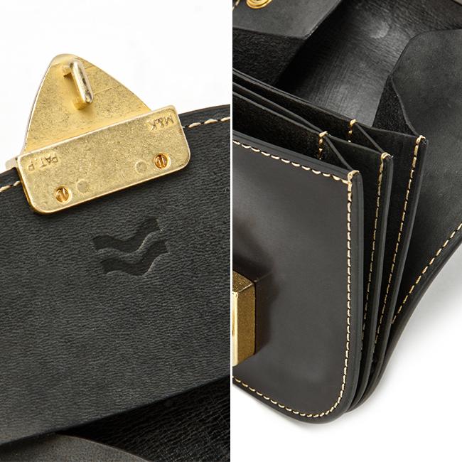 SLOW ミニウォレット ネックウォレット コードバン レザー SO877P Amazon.co.jp: SLOW スロウ Cordovan brass parts round wallet SO877P