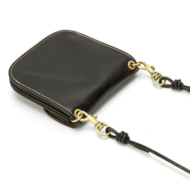 SLOW ミニウォレット ネックウォレット コードバン レザー SO877P Amazon.co.jp: SLOW スロウ Cordovan brass parts round wallet