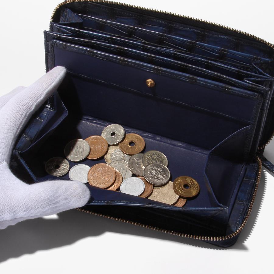 最大50% 4/25限定 SLOW スロウ 財布 長財布 クロコダイル レザー 本革 メンズ ブランド ワニ革 ラウンドファスナー 大容量 藍染 日本製 crocodile SO910R | SLOW(ファッション) | 10