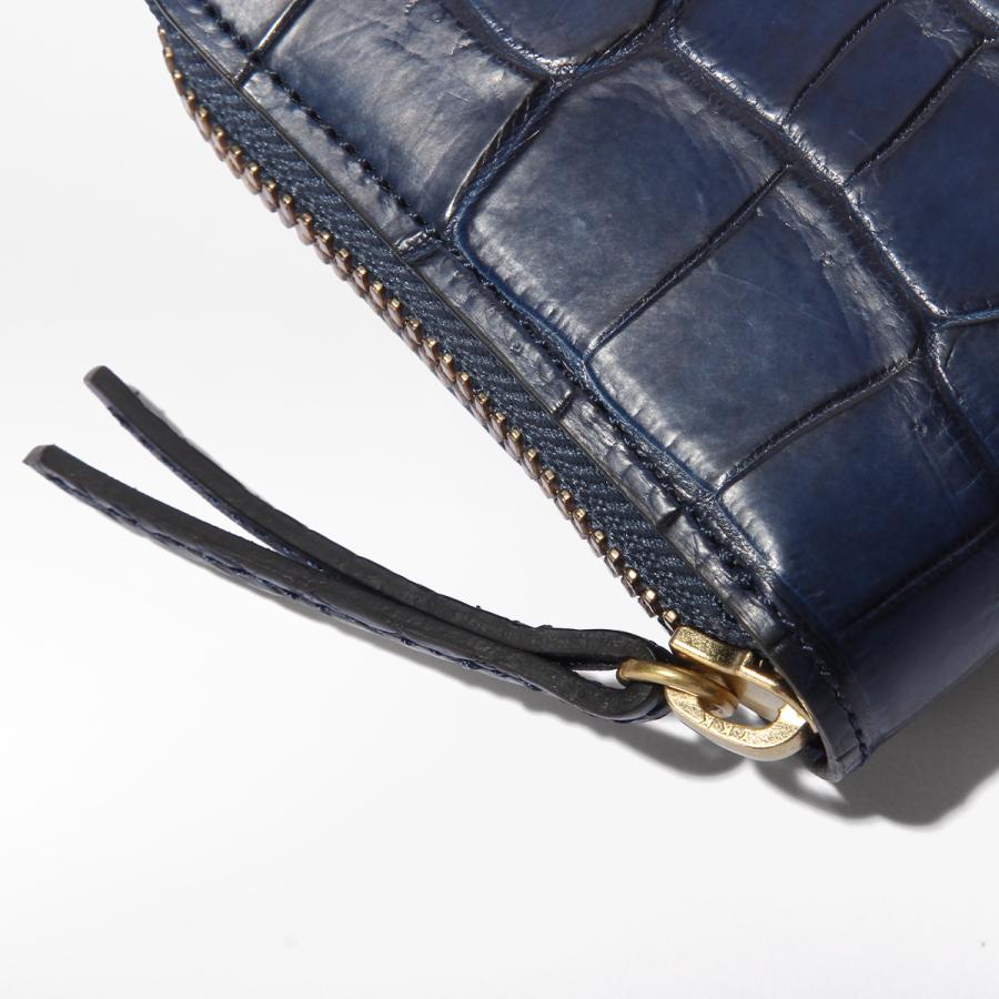 最大51% 12/28限定 SLOW スロウ 財布 長財布 クロコダイル レザー 本革 メンズ ブランド ワニ革 ラウンドファスナー 大容量 藍染 日本製 crocodile SO910R | SLOW(ファッション) | 11