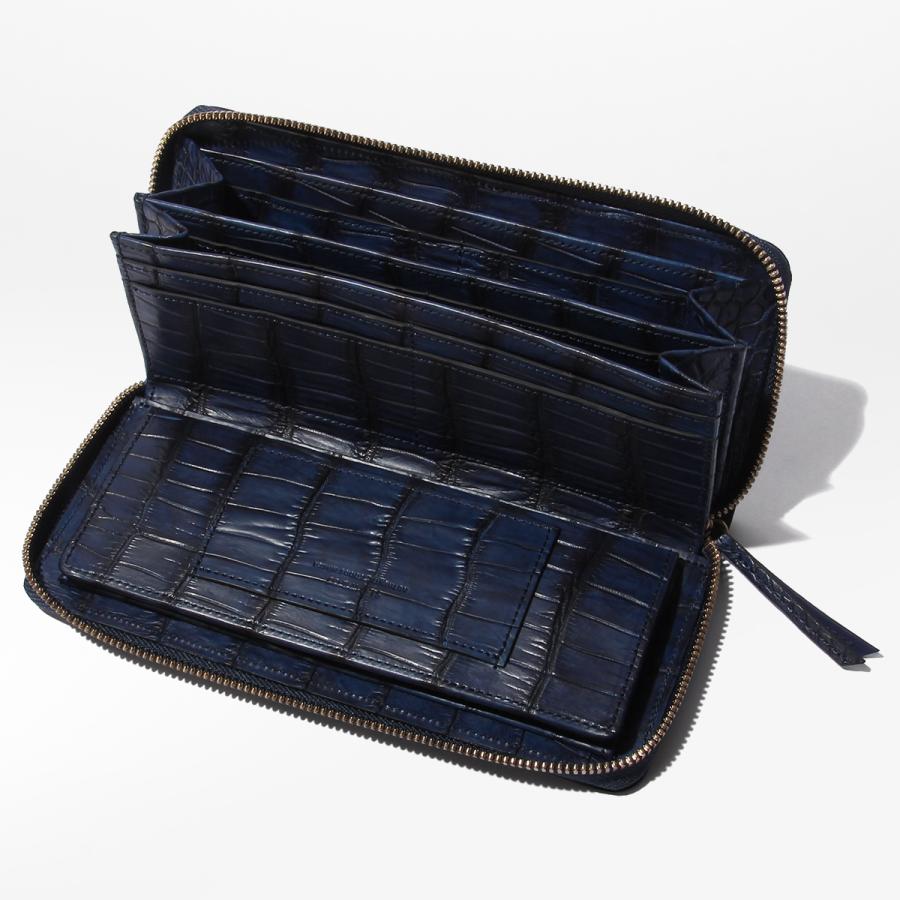 最大51% 2/20限定 SLOW スロウ 財布 長財布 クロコダイル レザー 本革 メンズ ブランド ワニ革 ラウンドファスナー 大容量 藍染 日本製 crocodile SO910R | SLOW(ファッション) | 06