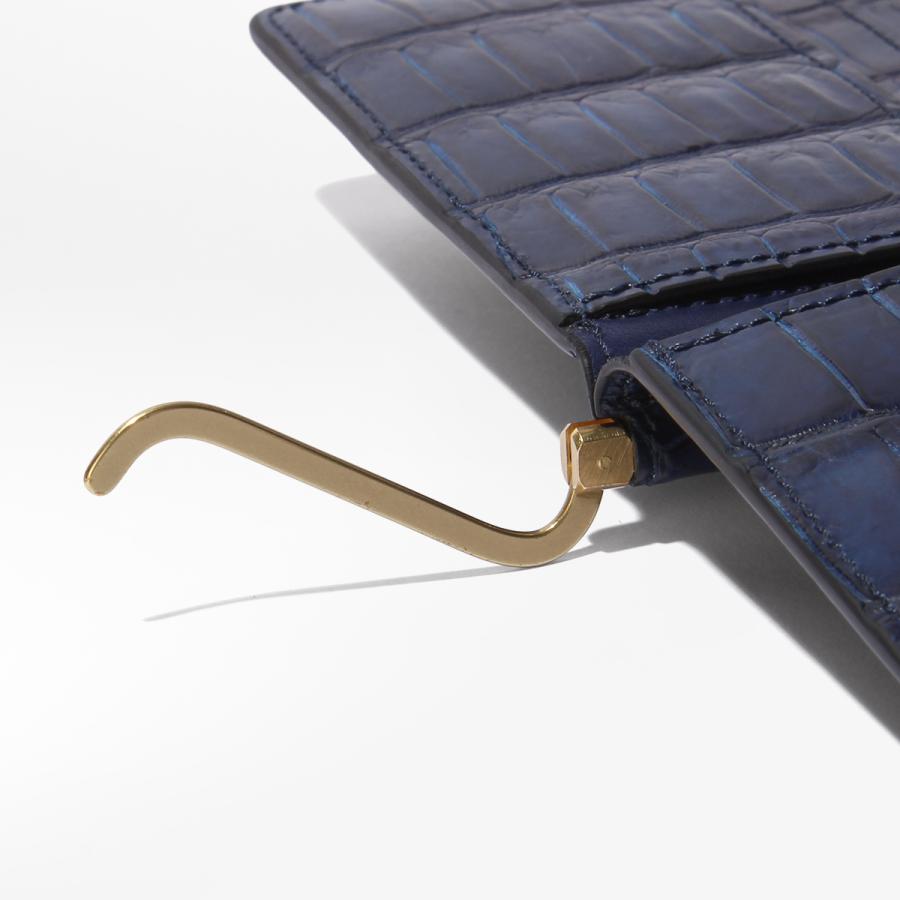 最大53% 3/22まで SLOW スロウ 財布 二つ折り財布 マネークリップ クロコダイル レザー 本革 メンズ ブランド 小銭入れ付き ワニ革 藍染 日本製 crocodile | SLOW(ファッション) | 09