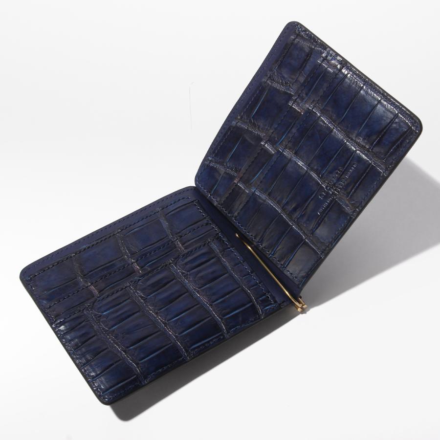 最大51% 12/28限定 SLOW スロウ 財布 二つ折り財布 マネークリップ クロコダイル レザー 本革 メンズ ブランド 小銭入れ付き ワニ革 藍染 日本製 crocodile | SLOW(ファッション) | 06