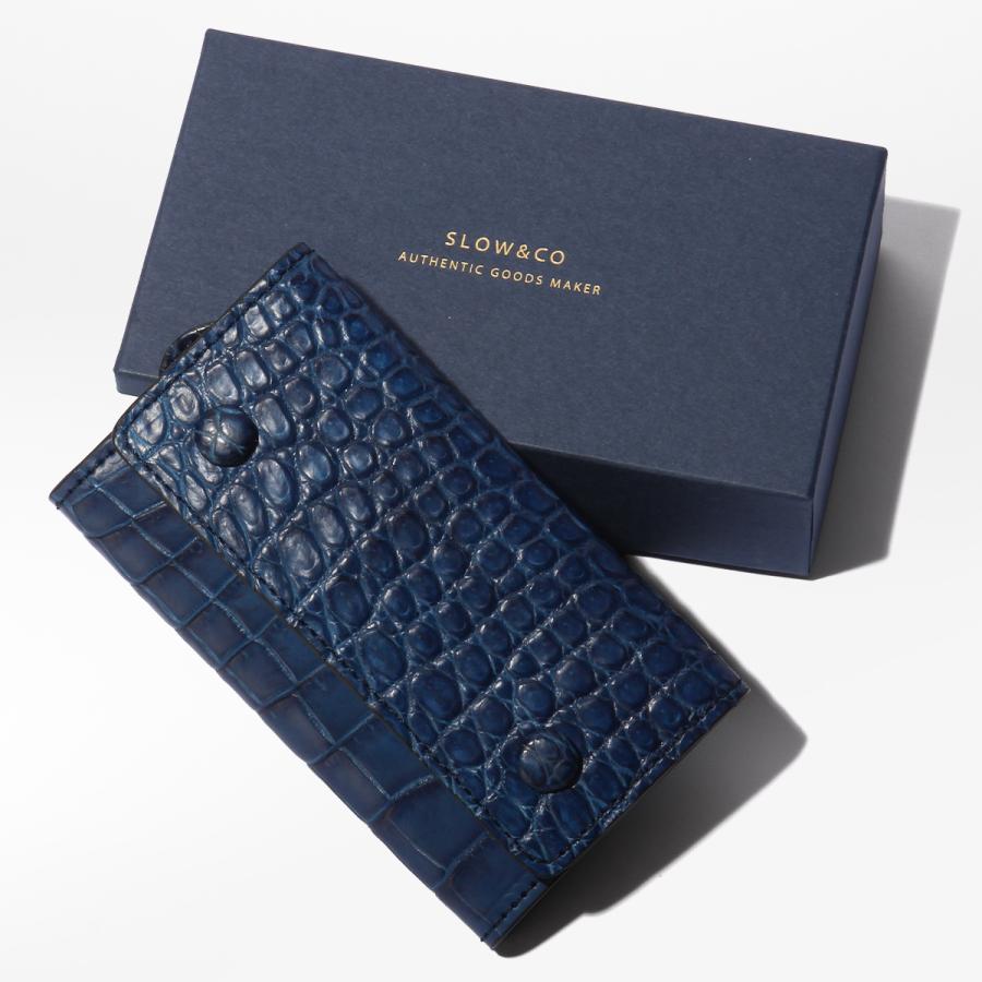 最大55% 3/15限定 SLOW スロウ キーケース スマートキー クロコダイル レザー 本革 メンズ ブランド ワニ革 藍染 日本製 4連 crocodile SO915R | SLOW(ファッション) | 14