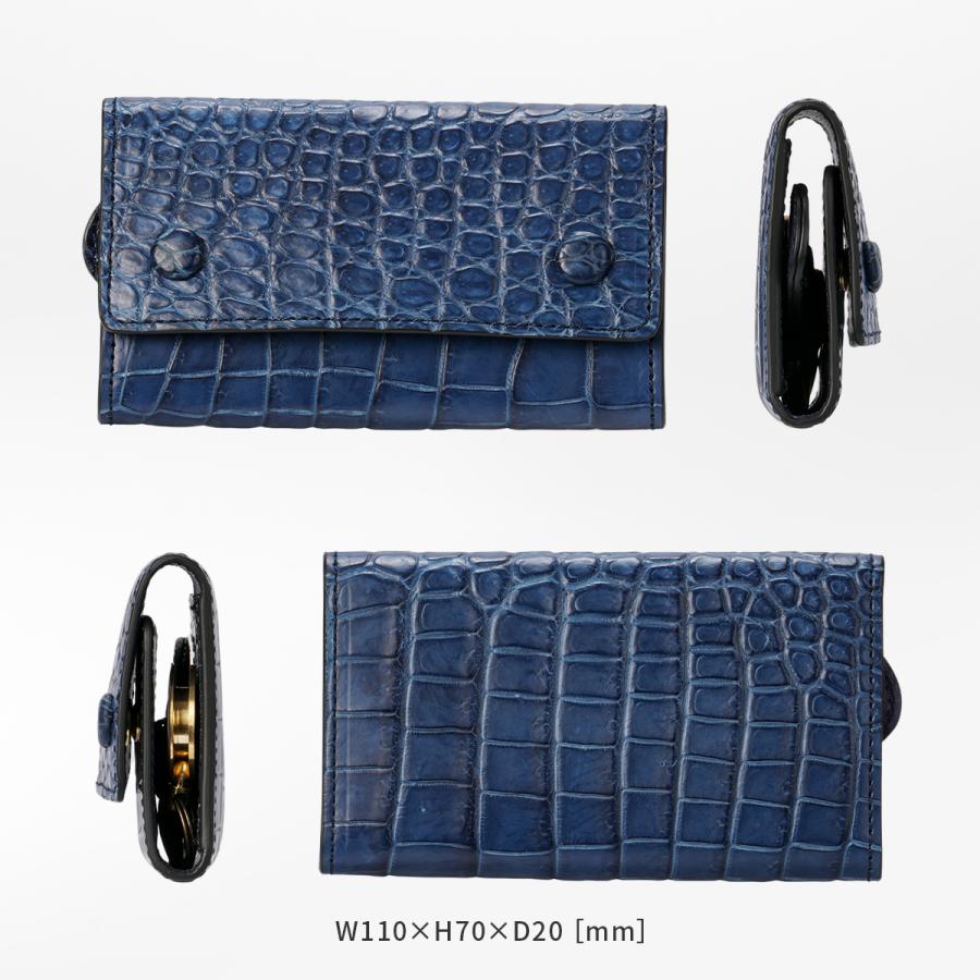 最大55% 3/15限定 SLOW スロウ キーケース スマートキー クロコダイル レザー 本革 メンズ ブランド ワニ革 藍染 日本製 4連 crocodile SO915R | SLOW(ファッション) | 04