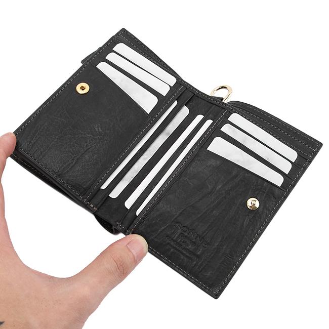 最大42% 2/17まで ゾンネ 財布 二つ折り財布 ミドル財布 ミドルウォレット 本革 シロッコ SONNE SCIROCCO SOD008B メンズ ブランド | SONNE | 09