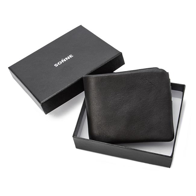 ゾンネ 二つ折り財布 メンズ レディース ブランド 本革 軽量 薄型 薄い財布 レザー ミドルウォレット ソフテン SONNE SOFTEN SOFT003 | SONNE | 18