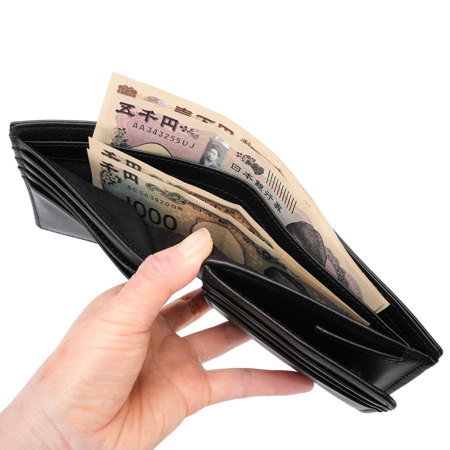 最大41% 9/6限定 ゾンネ リスヴェロ 二つ折り財布 本革 バケッタスムースレザー 化粧箱付き ギフト SONNE LISVERO SOMN002 | SONNE | 10