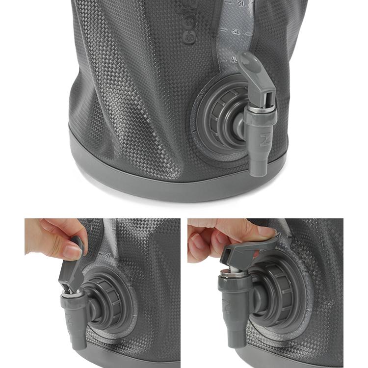 コラプズ ウォータージャグ バケツ 水タンク 折りたたみ キャンプ アウトドア バーベキュー スタンド コラプシブル 2in1 COLAPZ SORC-001 | UNBY | 15