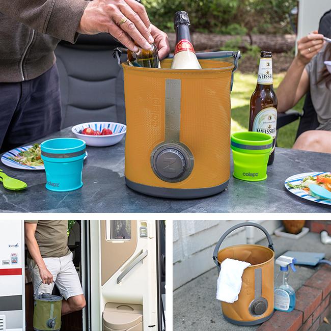 コラプズ ウォータージャグ バケツ 水タンク 折りたたみ キャンプ アウトドア バーベキュー スタンド コラプシブル 2in1 COLAPZ SORC-001 | UNBY | 21