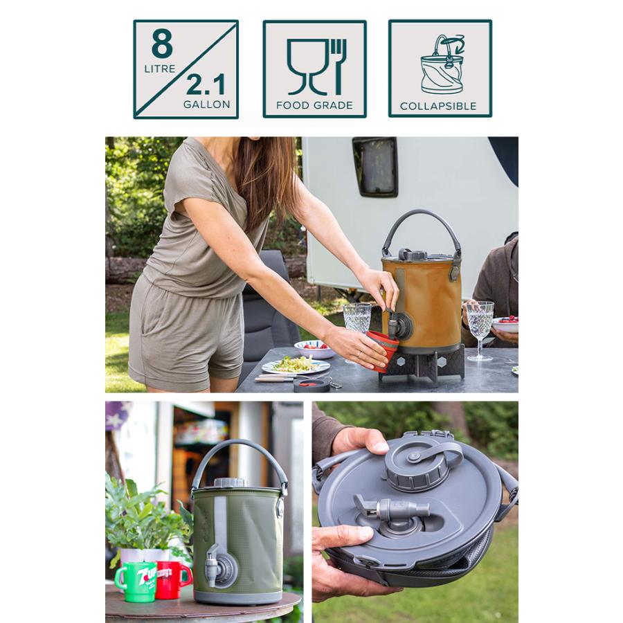最大42% 3/29限定 コラプズ ウォータージャグ バケツ 水タンク 折りたたみ キャンプ アウトドア バーベキュー スタンド コラプシブル 2in1 COLAPZ SORC-001 | UNBY | 10