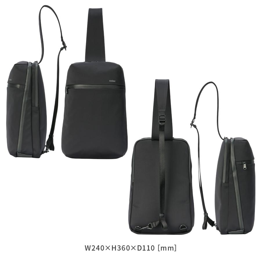 最大42% 4/22限定 ゾンネ トリム ボディバッグ ワンショルダーバッグ メンズ ブランド 斜めがけバッグ 撥水 軽量 A4 SONNE TRIM SOSL006 | SONNE | 05