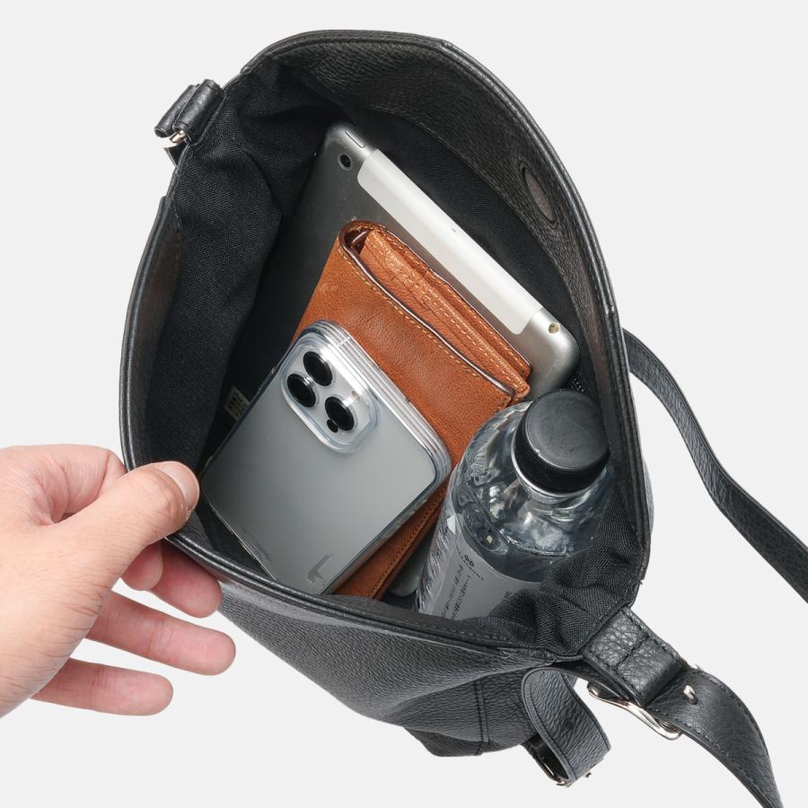 エルゴポック TC-ソフトシュリンクレザー ショルダーバッグ メンズ レディース 日本製 本革 縦型 HERGOPOCH TC-SOFT SHRINK LEATHER TC-CS | HERGOPOCH | 16