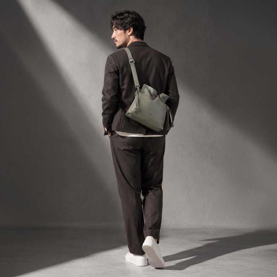 最大40% 10/8限定 エルゴポック ショルダーバッグ メンズ ブランド レザー 本革 軽量 日本製 斜めがけ 小さめ 巾着ショルダー HERGOPOCH TC-DS | HERGOPOCH | 06