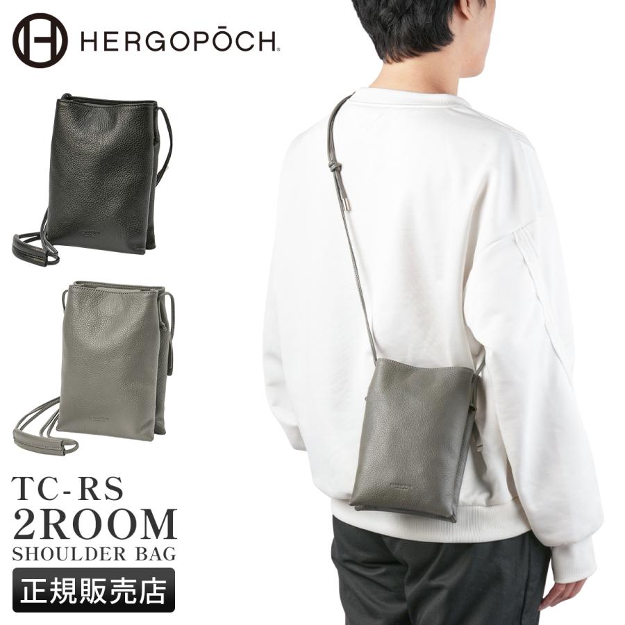 最大47% 11/30まで エルゴポック ショルダーバッグ メンズ ブランド レザー 本革 軽量 日本製 斜めがけ 小さめ 縦型 ネックポーチ HERGOPOCH TC-RS | HERGOPOCH
