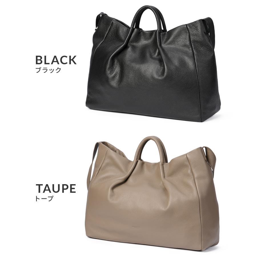 HERGOPOCH 2way レザートートバッグ ブラック ショルダー エルゴポック HERGOPOCH 新商品/エルゴポック/TC/Soft Shrink