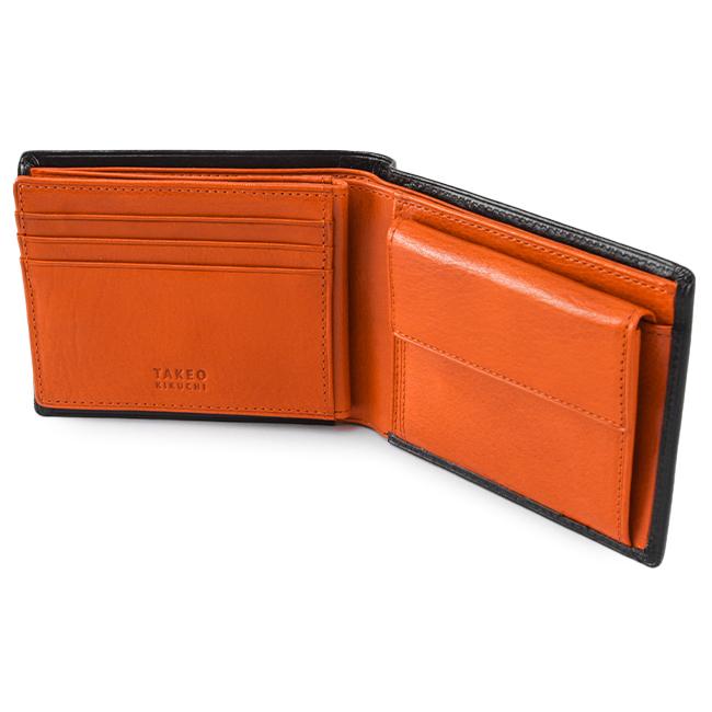 TAKEO KIKUCHI タケオキクチ 二つ折り財布 レザー 本革 マックス TAKEO KIKUCHI タケオキクチ MAX マックス 二つ折り財布 小銭