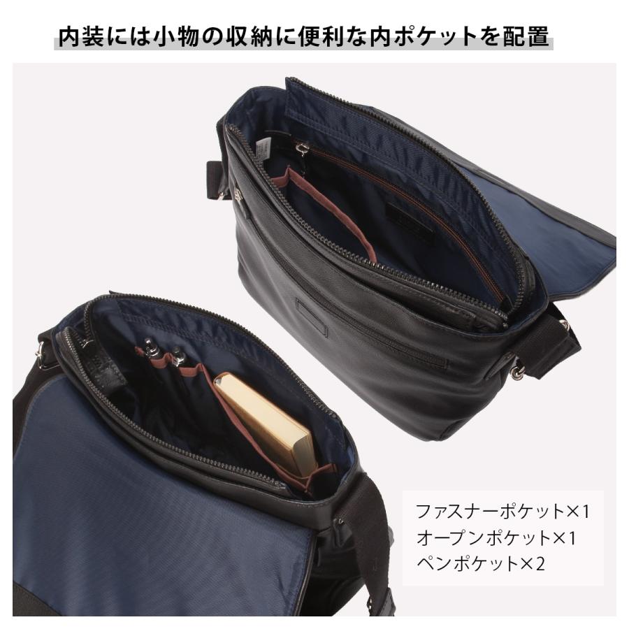 最大50% 10/22限定 タケオキクチ ショルダーバッグ メンズ ブランド レザー 本革 軽量 弱撥水 斜めがけ 小さめ フラップ A5 TAKEO KIKUCHI Phil フィル 709111 | TAKEO KIKUCHI | 14