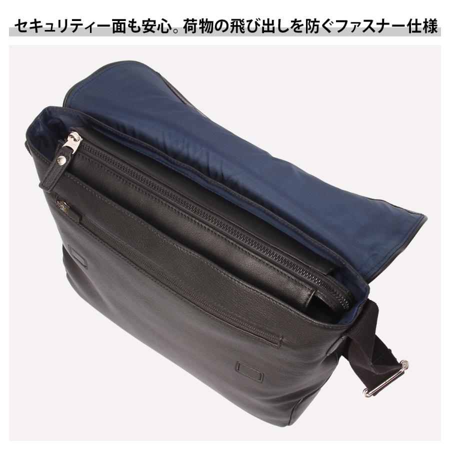 最大50% 9/2限定 タケオキクチ ショルダーバッグ メンズ ブランド レザー 本革 軽量 大容量 弱撥水 斜めがけ 大きめ フラップ A4 TAKEO KIKUCHI フィル 709112 | TAKEO KIKUCHI | 17