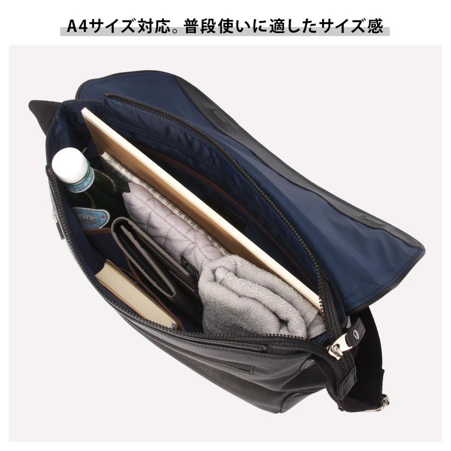 最大50% 9/2限定 タケオキクチ ショルダーバッグ メンズ ブランド レザー 本革 軽量 大容量 弱撥水 斜めがけ 大きめ フラップ A4 TAKEO KIKUCHI フィル 709112 | TAKEO KIKUCHI | 12