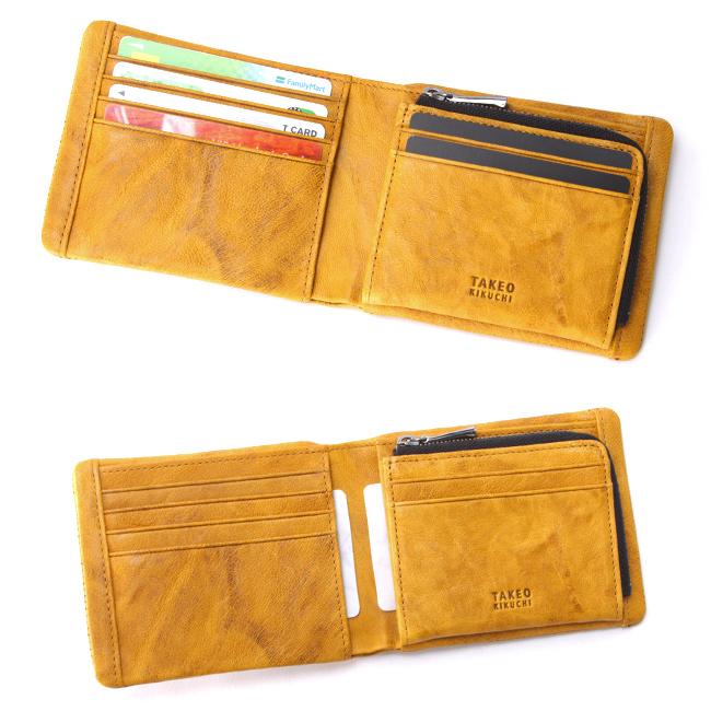 【新品/本物】TAKEO KIKUCHI 二つ折財布/ベージュ￥17,600- 楽天市場】タケオキクチ 財布 二つ折り財布 キャメル TAKEO