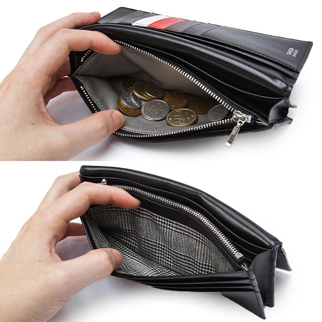 CTJ274 Lサイズ TUカラー 未使用品 タグ無し 秋の七草 タケオキクチ 財布 二つ折り財布 L字ファスナー 横型 赤(レッド