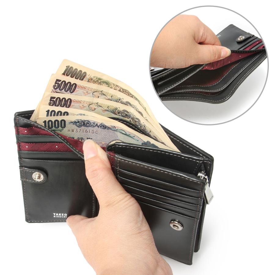 TAKEO KIKUCHI（タケオキクチ） 限定品 二つ折り財布 ミドル財布