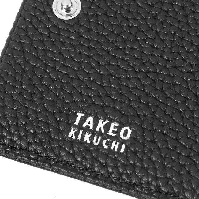 【新品/本物】TAKEO KIKUCHI 二つ折財布/黒　￥14,850- TAKEO KIKUCHI 最大46% 9/11限定 タケオキクチ 財布 二つ折り