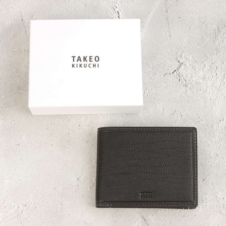 【新品】タケオキクチ　財布 TAKEO KIKUCHI タケオキクチ 二つ折り財布 本革 メンズ ルーナ