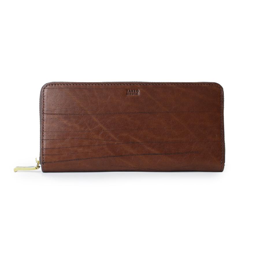 TAKEO KIKUCHI ダークブラウン 長財布 TAKEO KIKUCHI（タケオキクチ） 長財布 メンズ ブランド レザー 本革