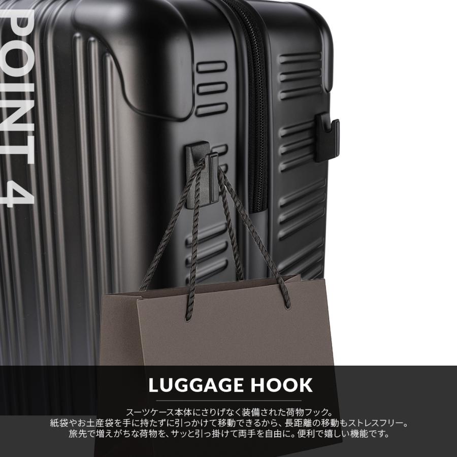 最大40% 4/1限定 タケオキクチ アールグレイ スーツケース Mサイズ 60L ストッパー 荷物フック TAKEO KIKUCHI EARLGREY TK-ELG002 | TAKEO KIKUCHI | 11