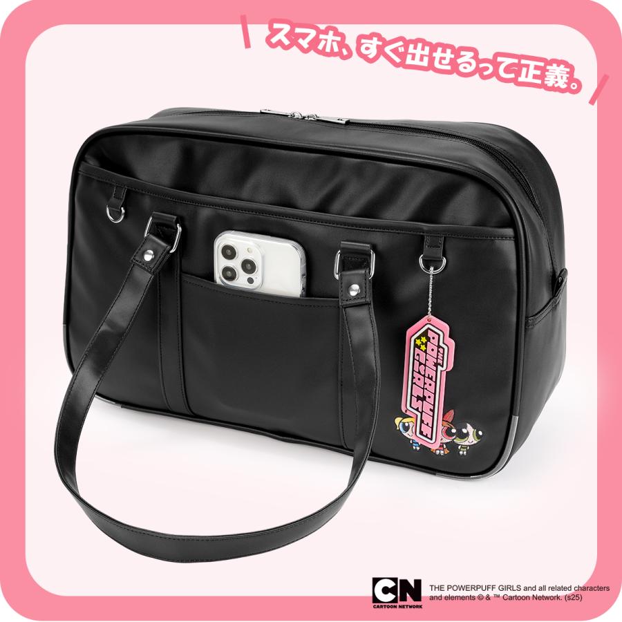 最大50% 2/5限定 パワーパフガールズ スクールバッグ スクバ 合皮 女子 女子高生 高校生 通学 黒 茶色 バッグ カバン グッズ かわいい TPGSR-01 | ブランド登録なし | 12