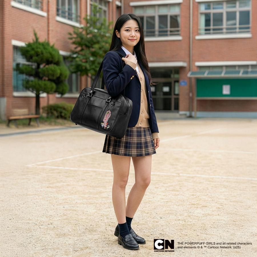 最大53% 2/27から パワーパフガールズ スクールバッグ スクバ 合皮 女子 女子高生 高校生 通学 黒 茶色 バッグ カバン グッズ かわいい TPGSR-01 | ブランド登録なし | 07