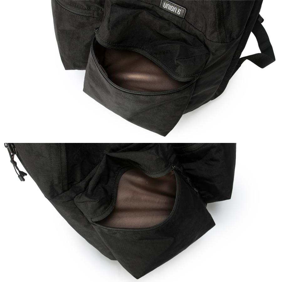 最大51% 2/11限定 ユニオンシックス ポリエスター リュック バックパック メンズ レディース ブランド A4 24L PC収納 15インチ UNION.6 WRINKLED NYLON D4 | UNION6 | 13