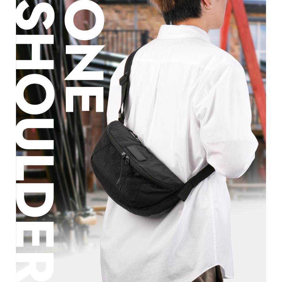 最大51% 3/27限定 UNION.6 ユニオンシックス ボディバッグ ウエストバッグ ワンショルダーバッグ メンズ ブランド 斜めがけ ミニ WRINKLED NYLON uacb15j | UNION6 | 16